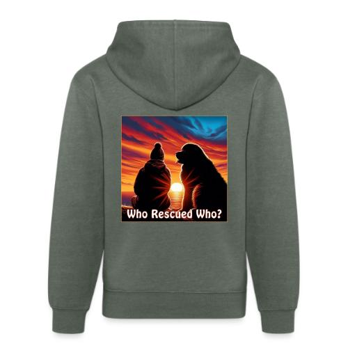 Who Rescued Who- Winter Version - Unisex Organic Hoodie