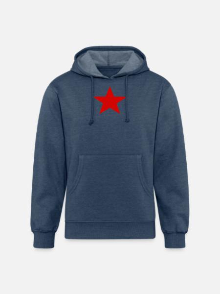 Red Star Army - Unisex Organic Hoodie - heather navy