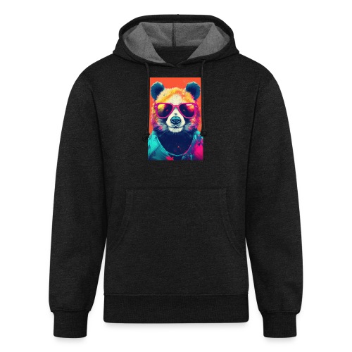 Panda in Pink Sunglasses - Unisex Organic Hoodie