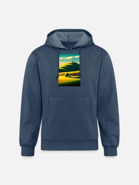 superb minimalism - Unisex Organic Hoodie - heather navy