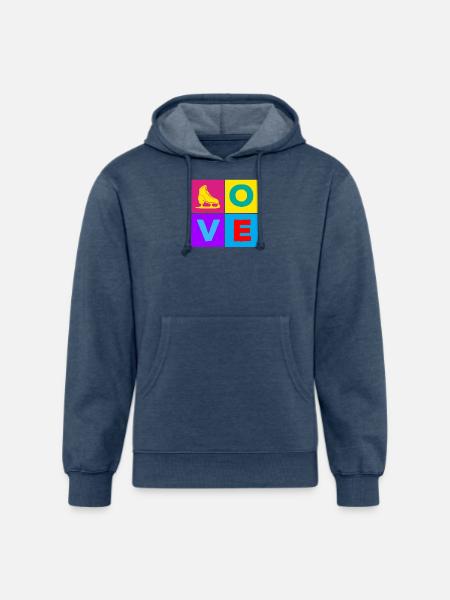 Love Figure Skating - Unisex Organic Hoodie - heather navy