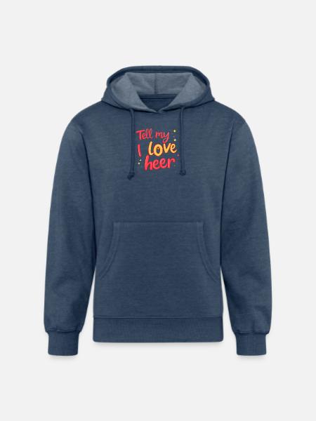 Tell My I Love Heer - Unisex Organic Hoodie - heather navy