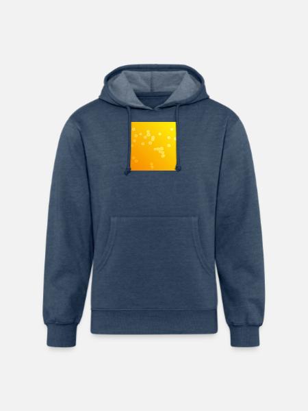 pretty yellow bubbles - Unisex Organic Hoodie - heather navy