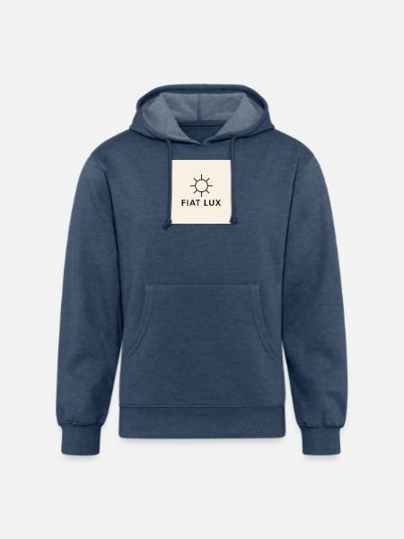 Fiat Lux Sun Emblem - Unisex Organic Hoodie - heather navy