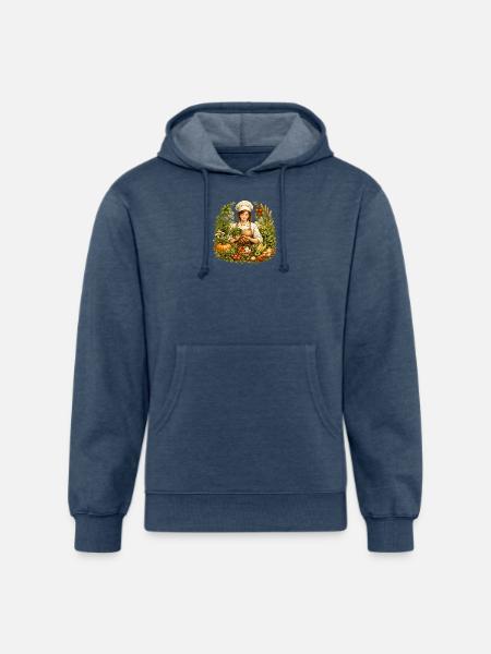 Autumn Harvest Kitchen Charm - Unisex Organic Hoodie - heather navy