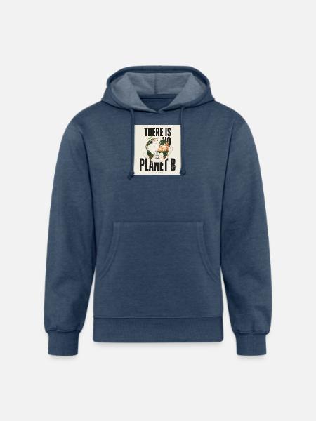 There Is No Planet B - Unisex Organic Hoodie - heather navy
