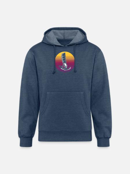 Windsurfing Water Sports Windsurfer - Unisex Organic Hoodie - heather navy