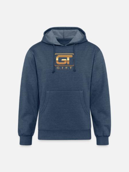 G.I.F.T. LOGO - Unisex Organic Hoodie - heather navy
