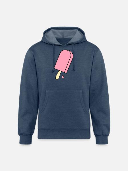 ice cream - Unisex Organic Hoodie - heather navy