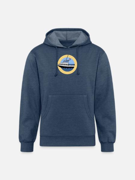 Scuba Boat - Unisex Organic Hoodie - heather navy