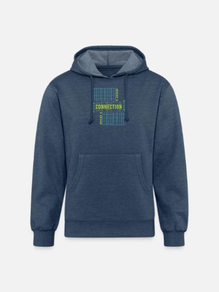 Invent a Connection - Unisex Organic Hoodie - heather navy