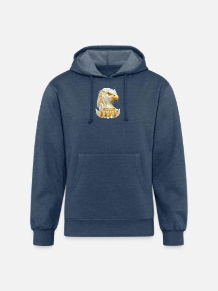 Golden Eagle Streamer Tyky - Unisex Organic Hoodie - heather navy