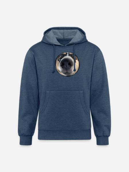 Dog in bubble - Unisex Organic Hoodie - heather navy