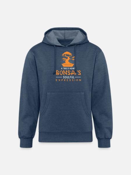 Bonsai Tree - Unisex Organic Hoodie - heather navy