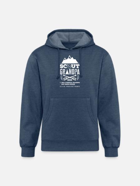 Proud Scout Grandpa Grandfather Scouting - Unisex Organic Hoodie - heather navy