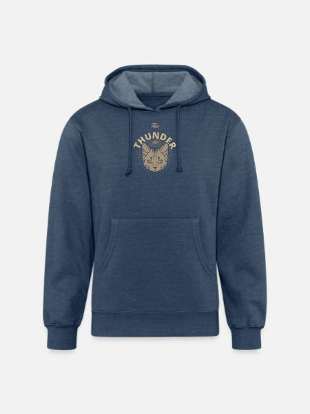 Solar Feline Emblem - Unisex Organic Hoodie - heather navy
