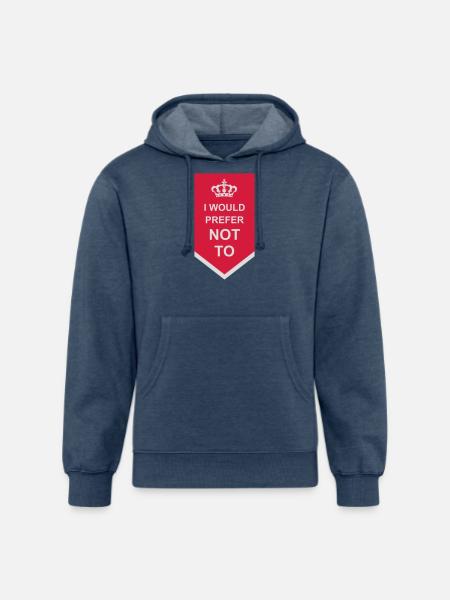 I prefer not to - Unisex Organic Hoodie - heather navy