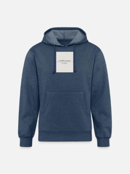 Unbreakable Spirit Motivational Minimal Shirt - Unisex Organic Hoodie - heather navy