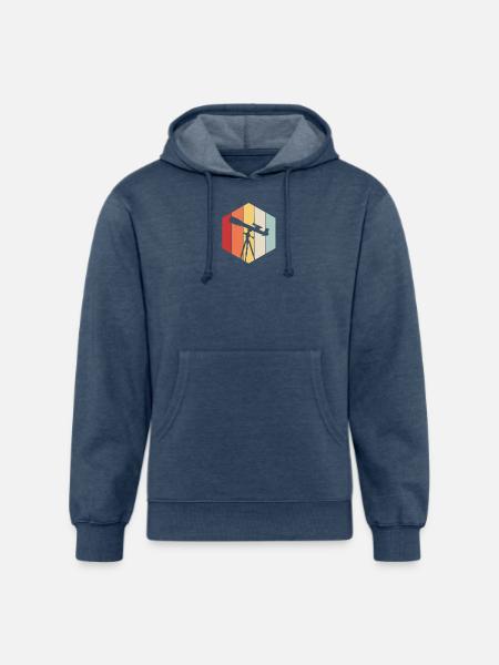 Astrophotography Telescope - Unisex Organic Hoodie - heather navy