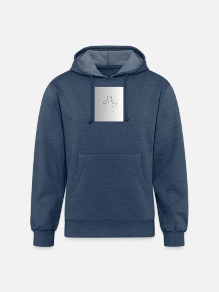 Line Mindful Moment - Unisex Organic Hoodie - heather navy