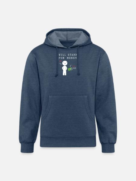 Money Meme Millennial Humor - Unisex Organic Hoodie - heather navy