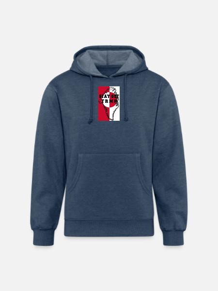 Greenland red white - Unisex Organic Hoodie - heather navy