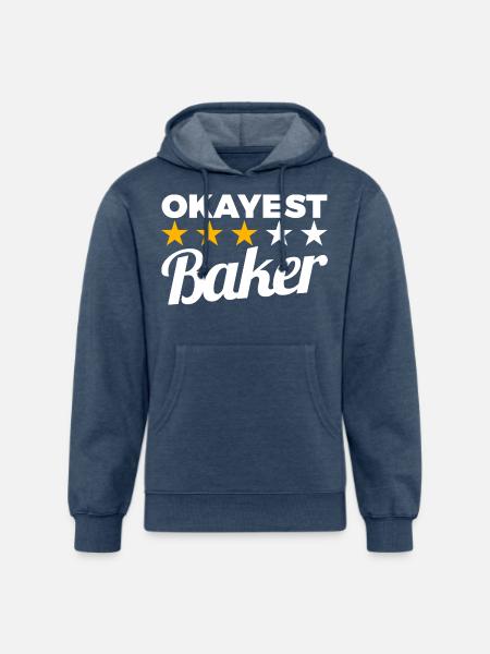 Okayest Baker - Unisex Organic Hoodie - heather navy