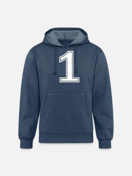 1 - Unisex Organic Hoodie - heather navy