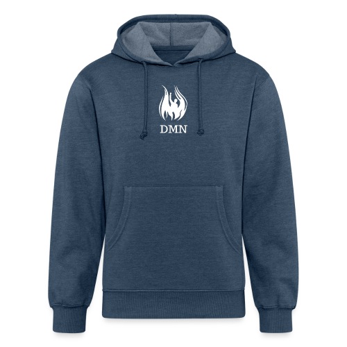 Front (Flame Guy-White) _ Back (Blank) - Unisex Organic Hoodie