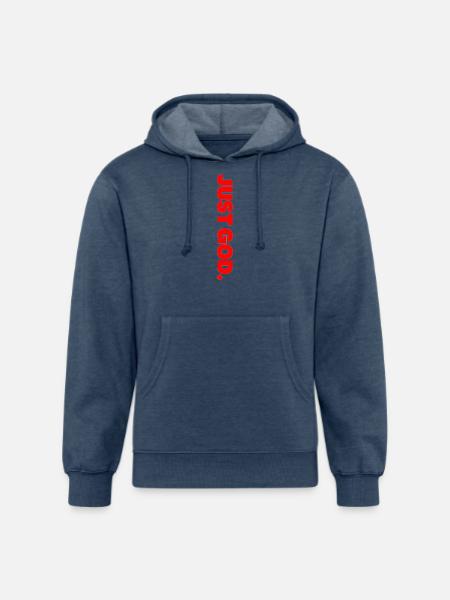 Just God - Unisex Organic Hoodie - heather navy
