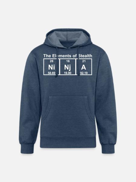 Ninja Elements Of Stealth - Unisex Organic Hoodie - heather navy