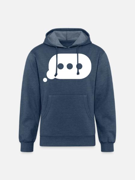 Typing Bubble - Unisex Organic Hoodie - heather navy
