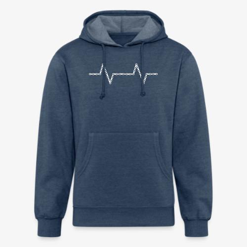 Bike Chain Heartbeat - Unisex Organic Hoodie