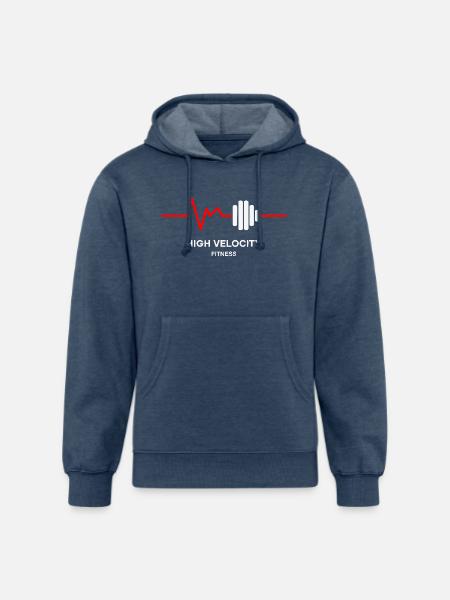 High Velocity Fitness T-Shirt - Unisex Organic Hoodie - heather navy