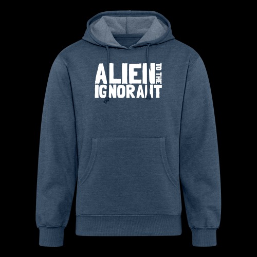 Alien to the Ignorant Logo - White - Unisex Organic Hoodie