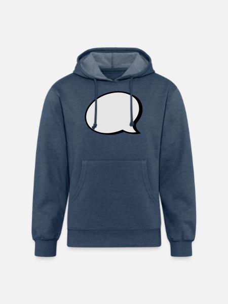 speech bubble - Unisex Organic Hoodie - heather navy