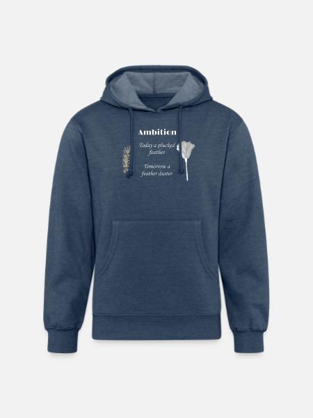 ambition of a feather - Unisex Organic Hoodie - heather navy