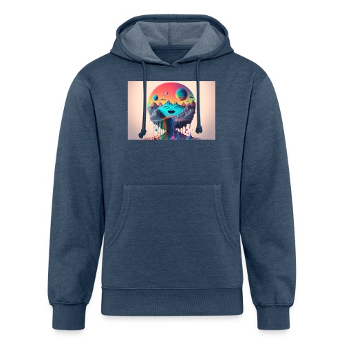 Full Moons Over Happy Mountains and Rainbow River - Unisex Organic Hoodie