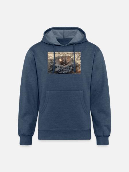 Quartzsite Un-Lit Campfire - Unisex Organic Hoodie - heather navy