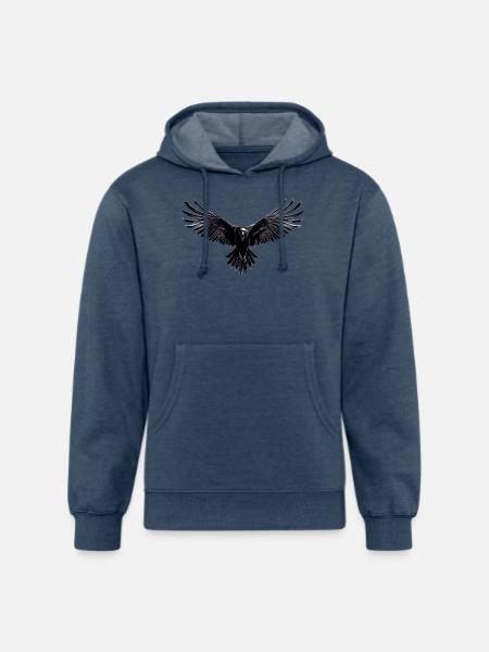 Raven - Unisex Organic Hoodie - heather navy
