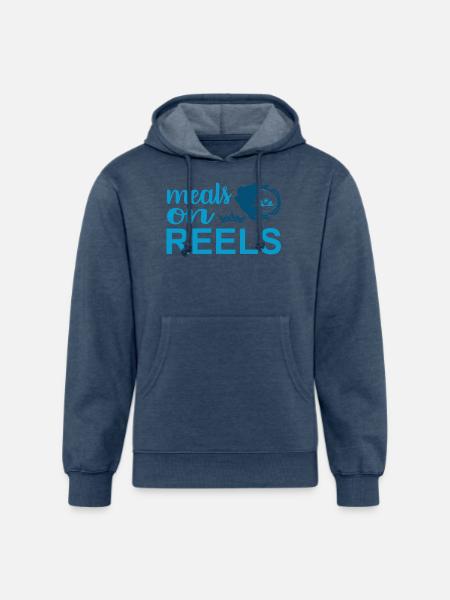 Meals on REELS - Unisex Organic Hoodie - heather navy