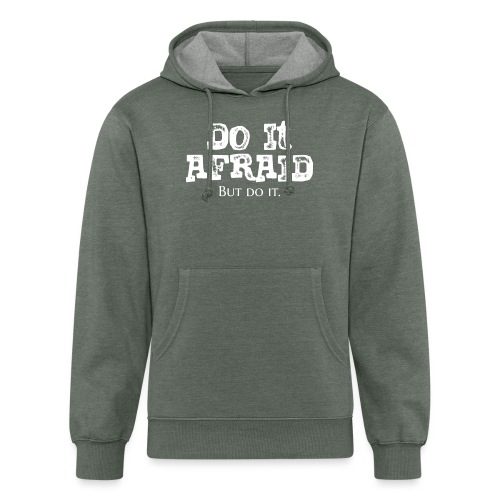 Do It Afraid (White) - Unisex Organic Hoodie