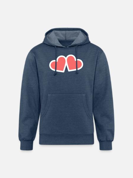 Love - Unisex Organic Hoodie - heather navy