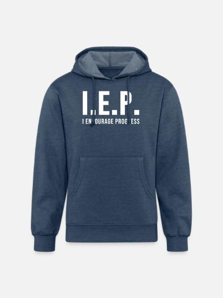 IEP I Encourage Progess - Unisex Organic Hoodie - heather navy