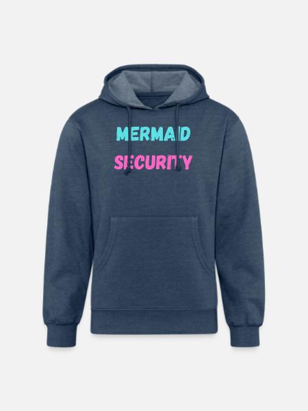 MERMAID SECURITY - Unisex Organic Hoodie - heather navy