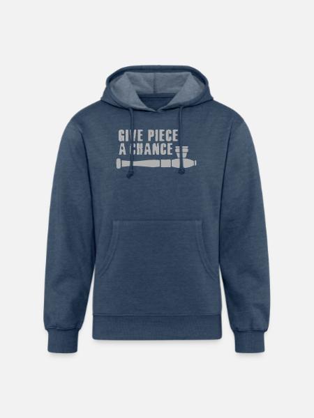 Give piece a chance - Unisex Organic Hoodie - heather navy