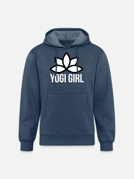 Yogi Girl music - Unisex Organic Hoodie - heather navy