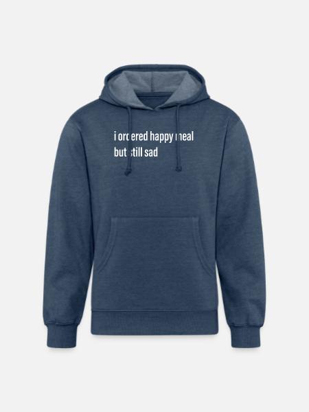 Happy Meal Meme - Unisex Organic Hoodie - heather navy