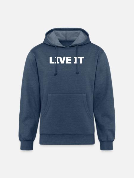 Live It - Unisex Organic Hoodie - heather navy