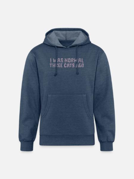 I Was Normal - Unisex Organic Hoodie - heather navy